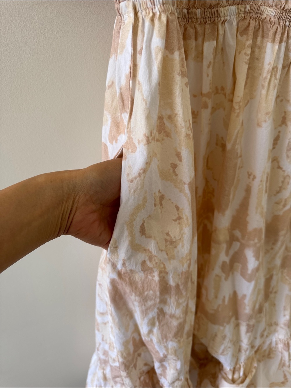 Cleobella Organic Cotton Puff Sleeve Midi Dress Cottagecore Size M Pockets - Picture 9 of 10